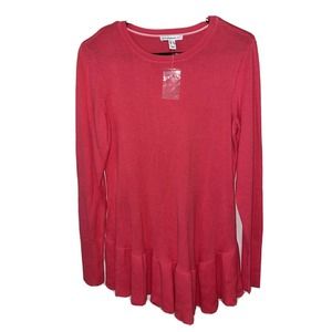 Isaac Mizrahi Sweater Peplum Top Size XS